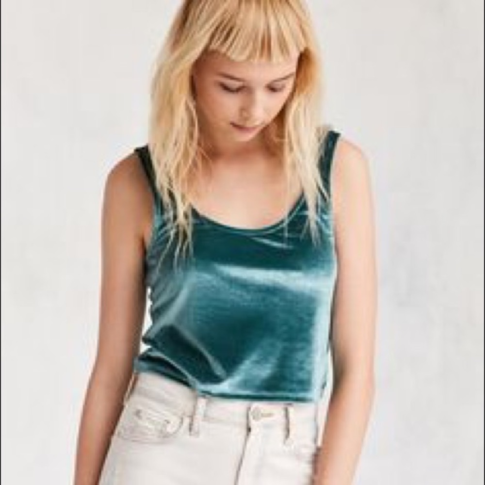 Urban outfitters velvet crop tank top